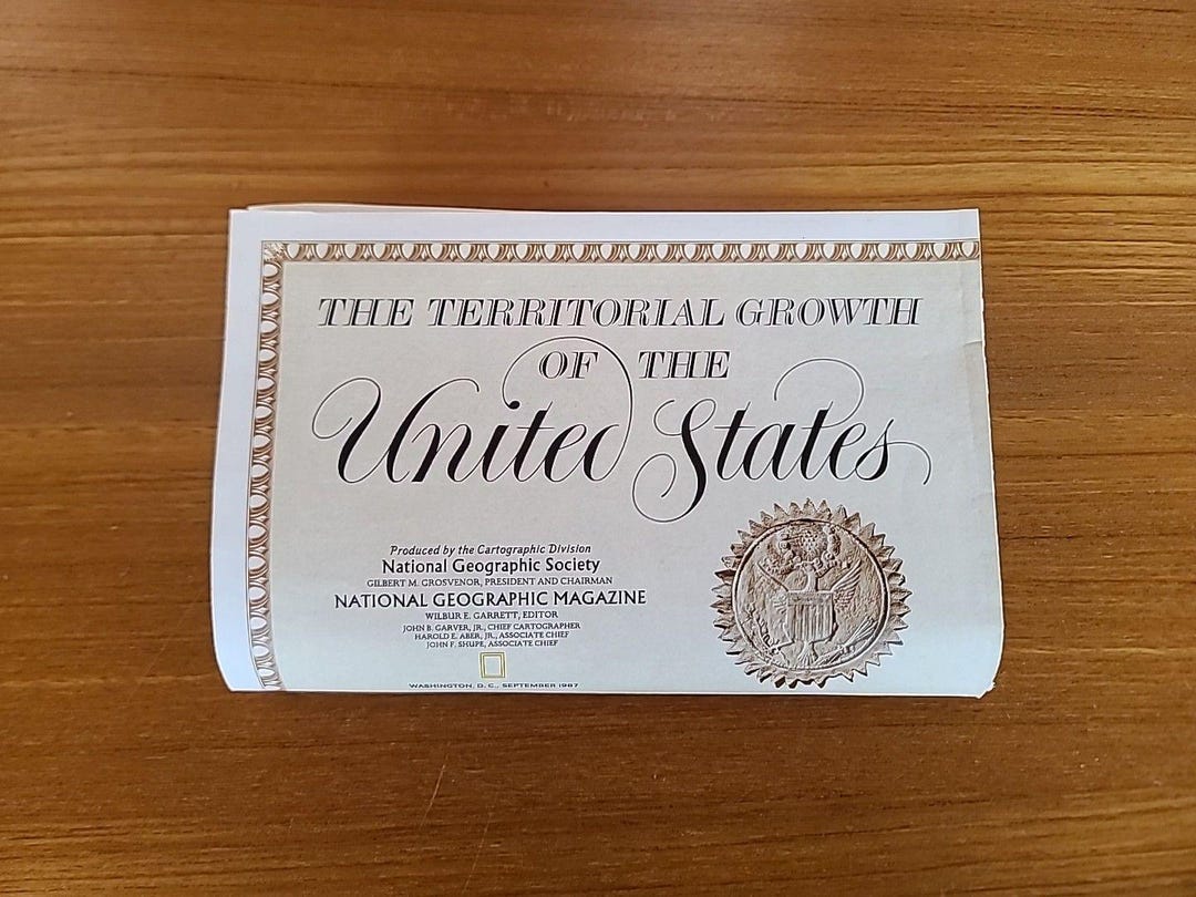 National Geographic Map the Territorial Growth of the United States ...