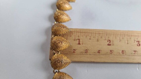 Vintage Gold Tone Textured Bracelet - image 8