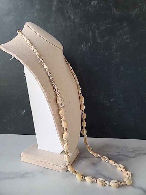 Vintage Beaded Shell Necklace - image 5