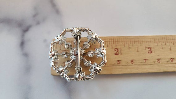Rhinestone Circular Brooch - image 8