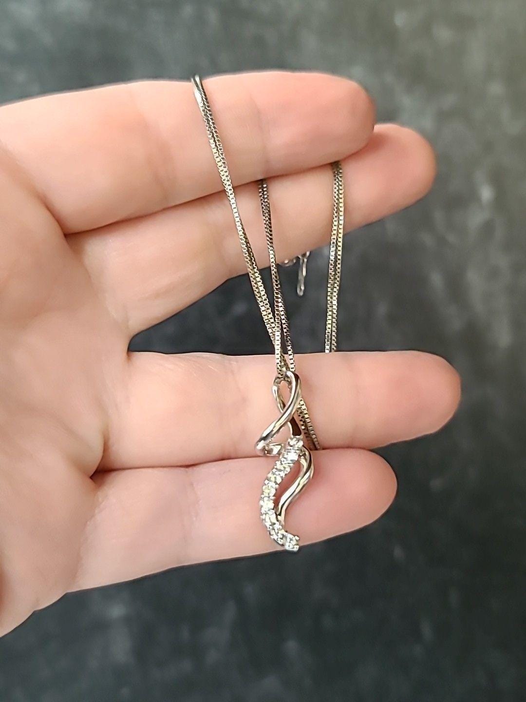 Vintage Sterling Swirl Necklace - Etsy