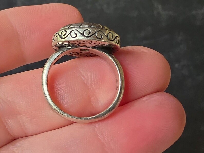 Brighton 925 Sterling Silver Signed Sayan Cable White Topaz Band Ring Size 6 zdjęcie 5