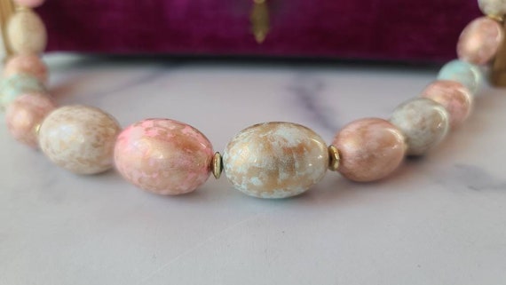 Speckled Pastel Beaded Necklace - image 2