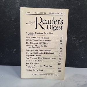 Reader&#39;s Digest February 1981 Large-Type Edition