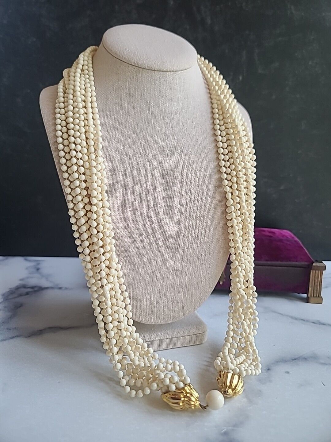 Cream Spotted Necklace main image 1