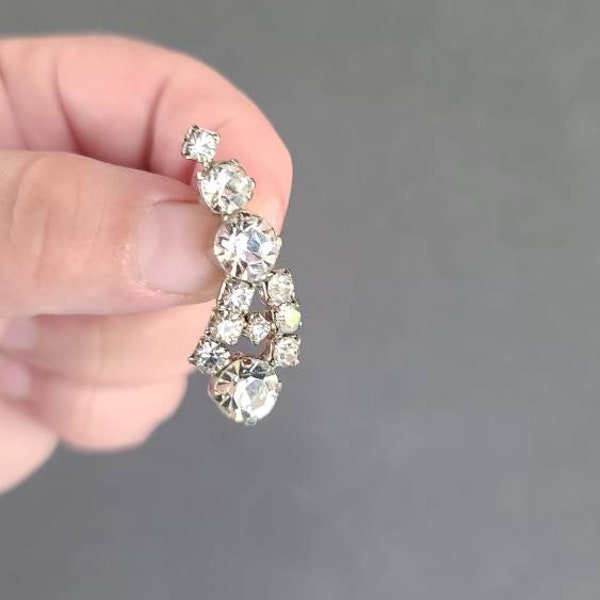 La Rel Clear Rhinestone Brooch