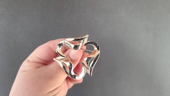 Monet Silver Triangular Brooch - image 2
