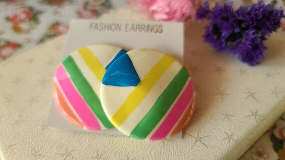 1980s Geometric Earrings - image 4