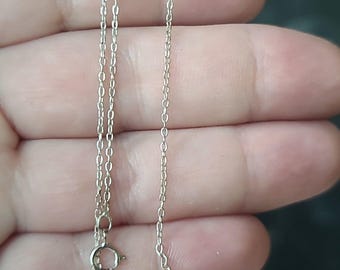 ヴィンテージ 925 スターリングシルバー ミニマル チェーン ネックレス