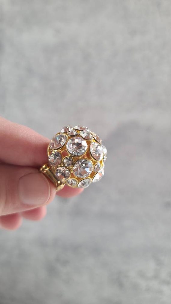 Vintage Rhinestone Statement Ring - image 4