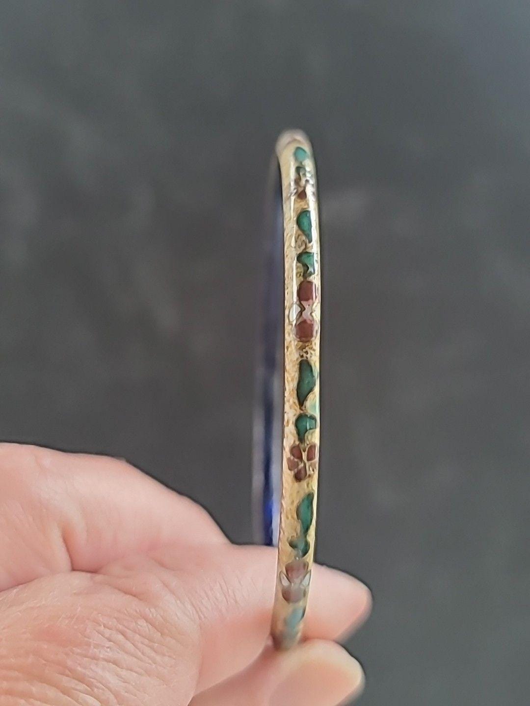 売り切り!!!!!!七宝/エナメル バングル 中古 エルメス HERMES バングル エマイユGM 七宝焼き エナメル