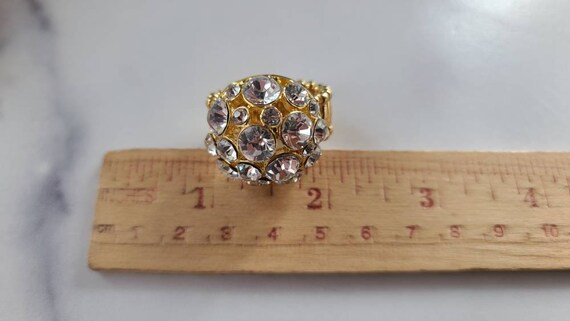 Vintage Rhinestone Statement Ring - image 9