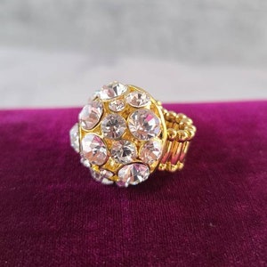 Vintage Rhinestone Statement Ring