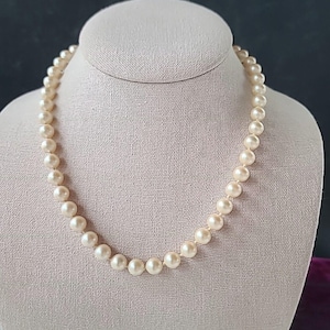 Faux Pearl Beaded Necklace Vintage, READ