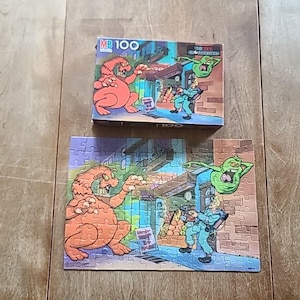 Milton Bradley The Real Ghostbusters 100 Piece Puzzle 1987