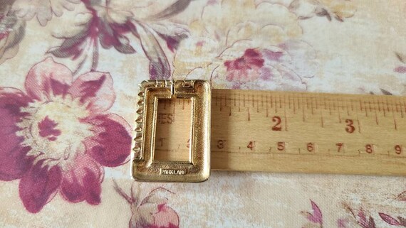 Parklane Rectangular Rhinestone Gold Pendant - image 9