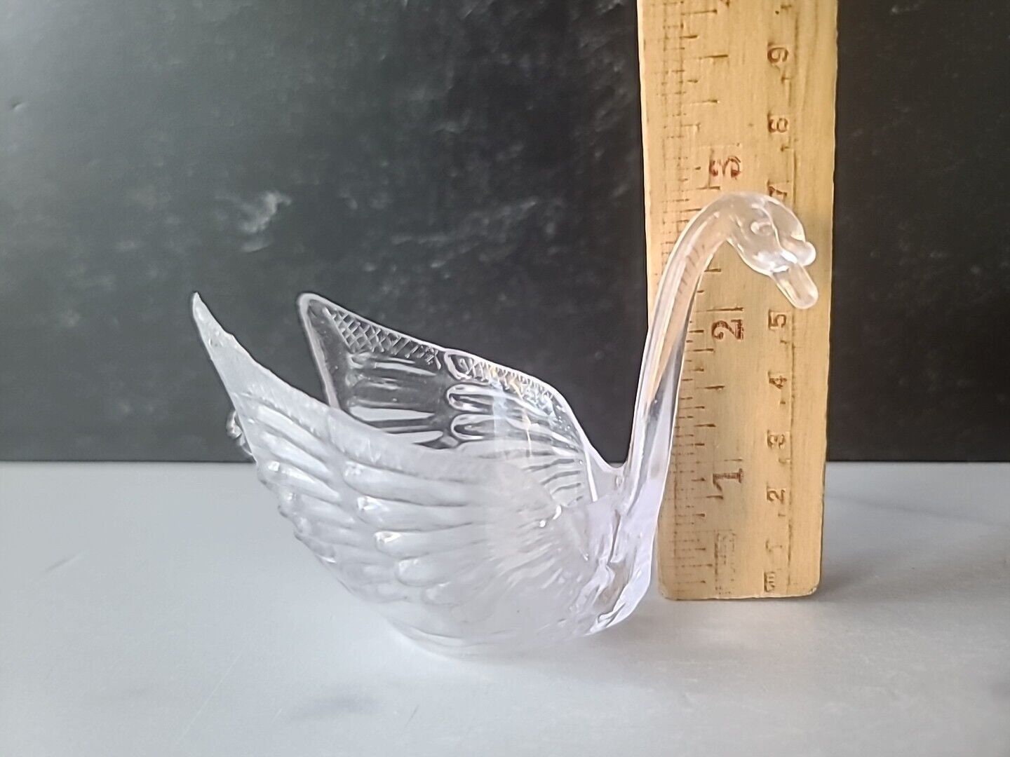 60年代の透明プラスチック製白鳥の置物小物入れ - Etsy 日本