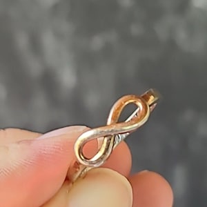 925 Sterling Silver Infinity Symbol Ring Vintage, SIZE US 7