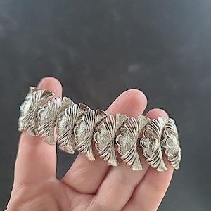 Coro Silver Tone Metal Bracelet Vintage Costume Jewelry