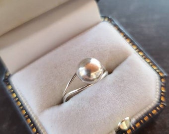 Vintage 925 Spherical Dome Ring