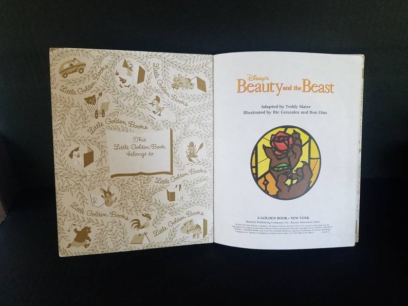 Beauty and the Beast Little Golden Book | Etsy