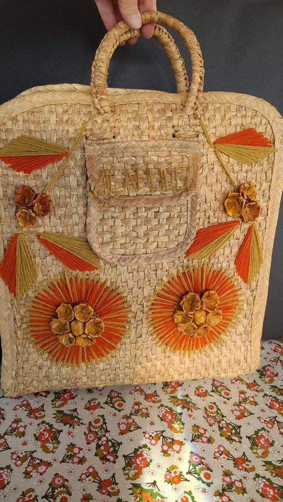 Wicker Summer Tote Bag - image 2