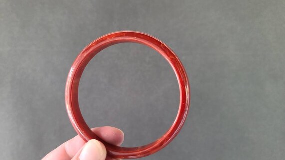 Bakelite Tomato Soup Bangle - image 6