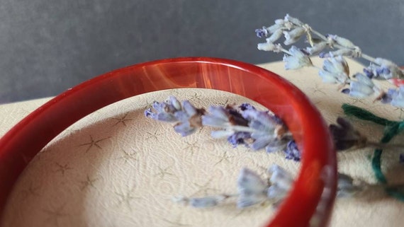 Bakelite Tomato Soup Bangle - image 4