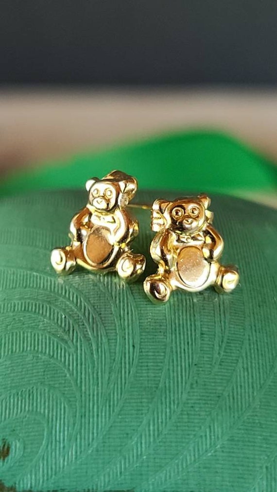 Teddy bear stud earrings Clearance