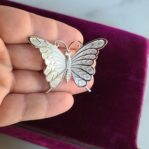 Vintage Beau Sterling Butterfly Brooch