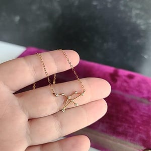 14K Gold Filled Rhinestone Pendant Necklace Vintage