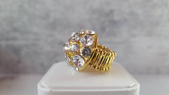 Vintage Rhinestone Statement Ring - image 2
