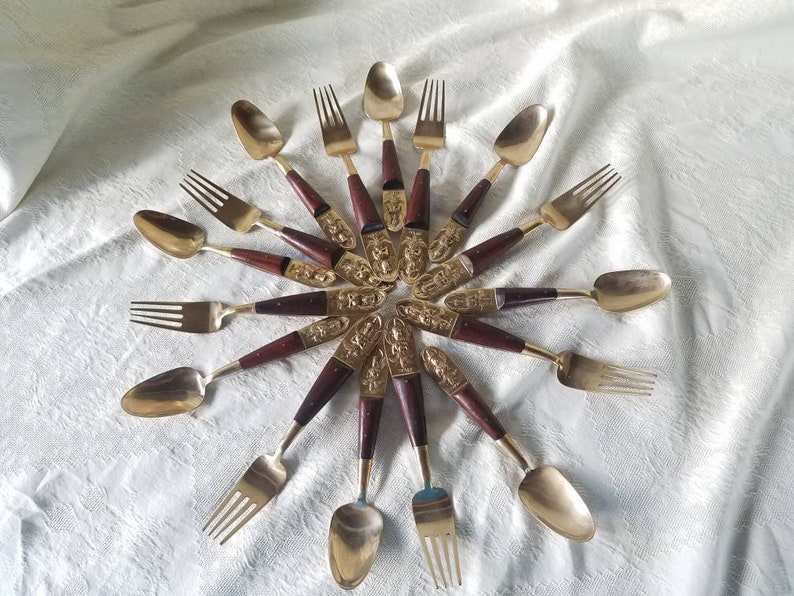 Siam Silverware Set Etsy