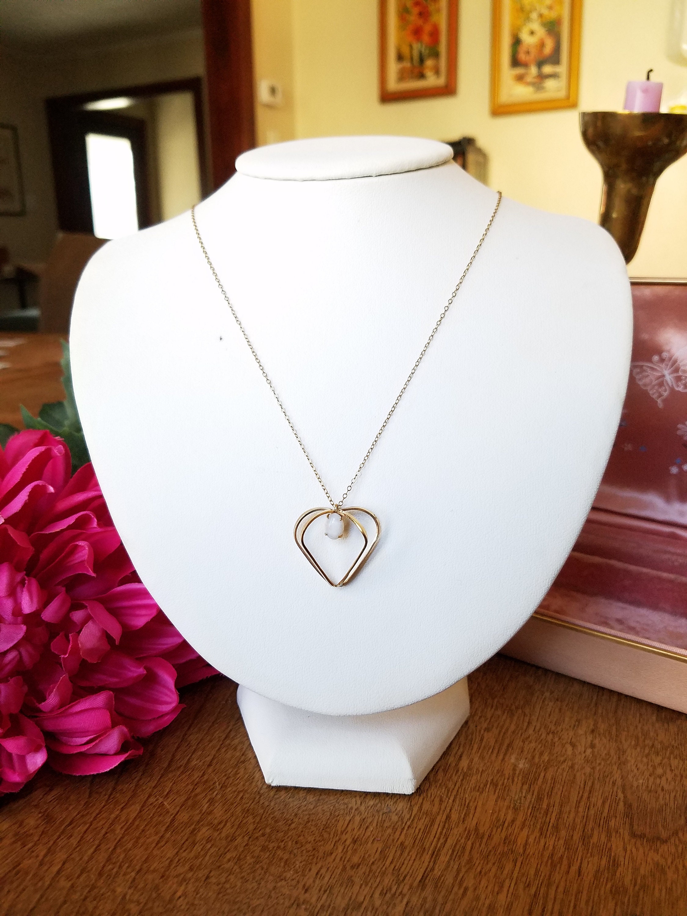 Vintage Winard 12K GF Necklace With Heart Shaped Cage