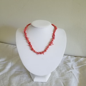 Pink Salmon Coral Necklace, Authentic Coral Jewelry
