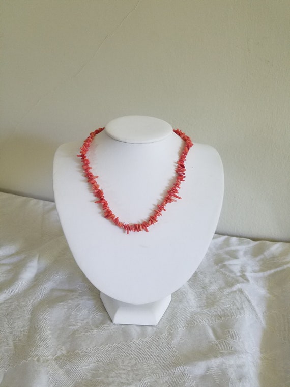 Pink Salmon Coral Necklace, Authentic Coral Jewelr