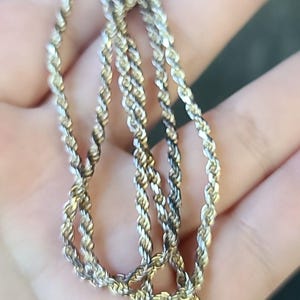 Milor Italy 925 Sterling Silver Chain Necklace Vintage, READ Description