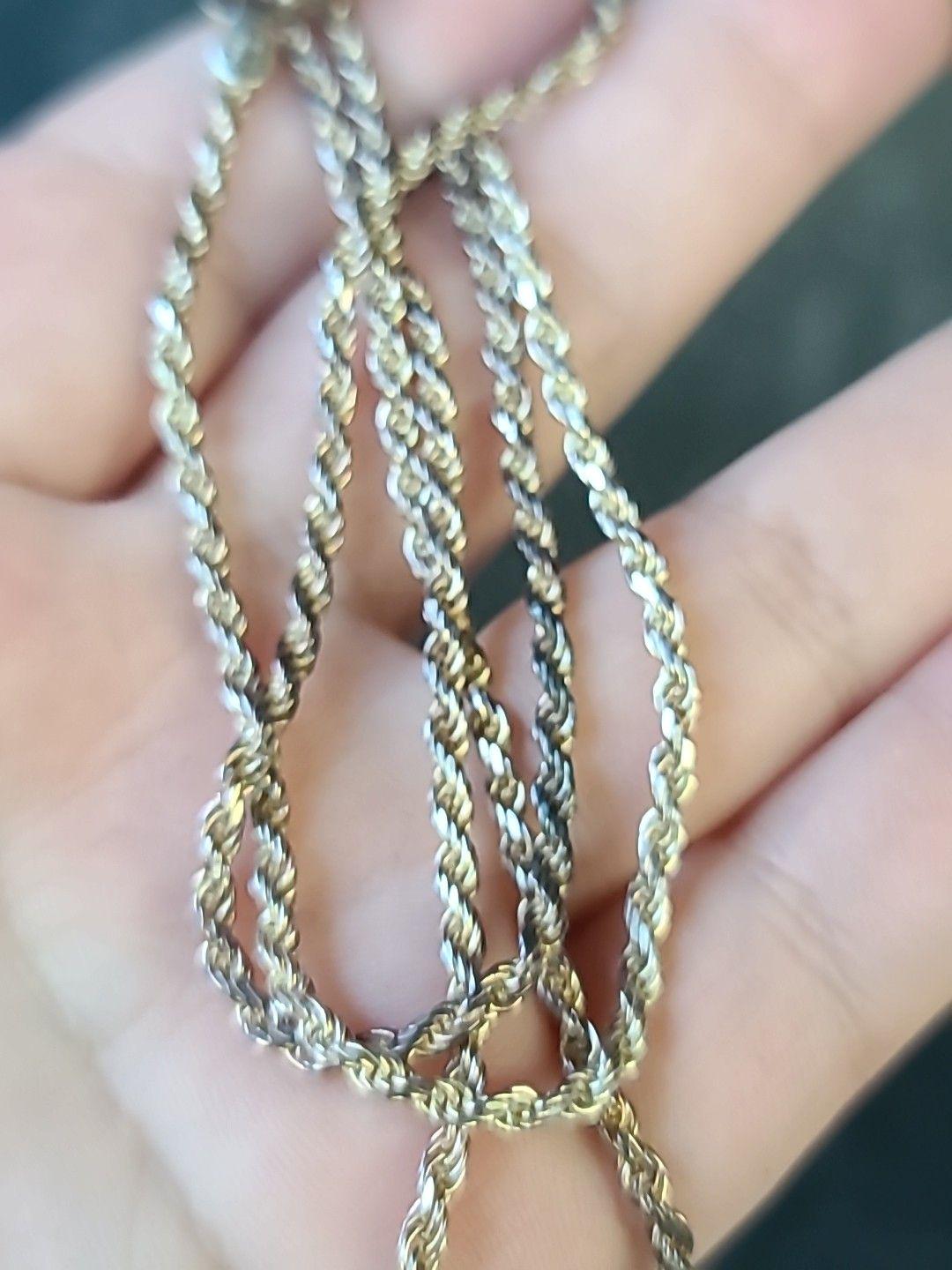 Milor Italy 925 Sterling Silver Chain Necklace Vintage, READ