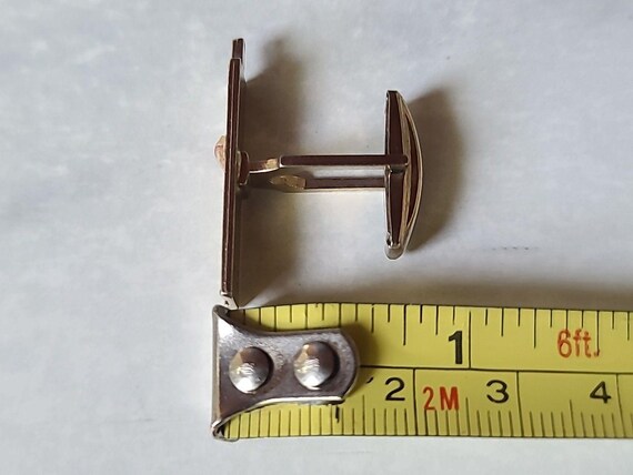 Sterling Silver 925 Rectangular Ruler Cufflinks, … - image 8