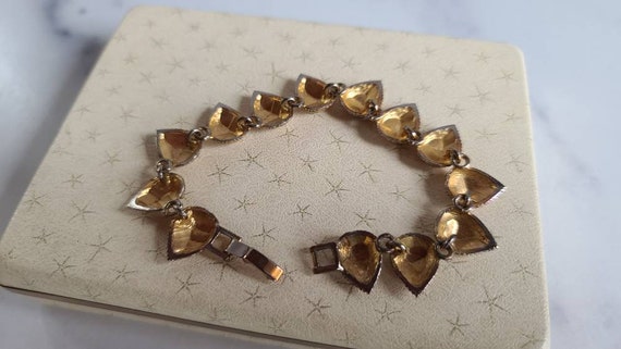 Vintage Gold Tone Textured Bracelet - image 9