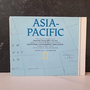 Asia-Pacific National Geographic Magazine Map November 1989
