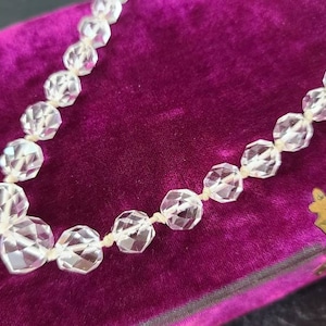 Antique Graduated Rock Crystal Necklace