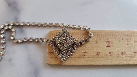 Art Deco Rhinestone Necklace - image 9