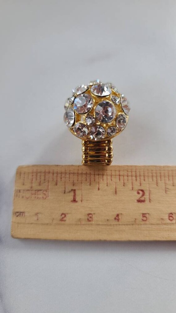 Vintage Rhinestone Statement Ring - image 10