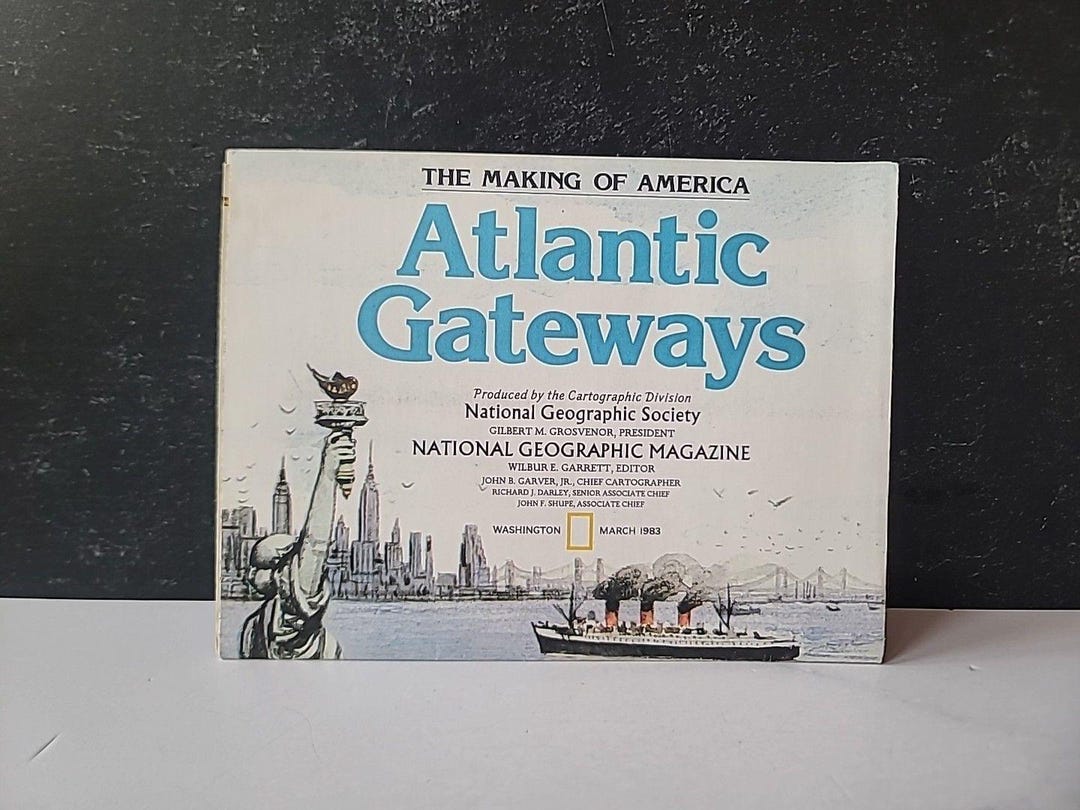 National Geographic Map the Making of America Atlantic Gateways 1983 - Etsy