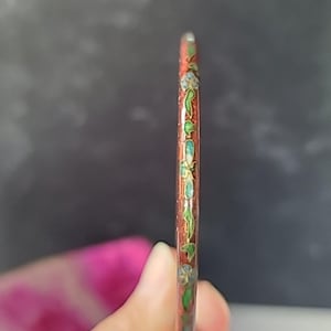 七宝焼き花模様エナメルバングルブレスレット ヴィンテージ