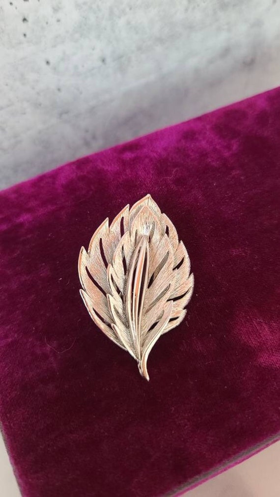 Vintage Monet Silver Leaf Brooch