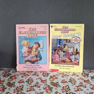 Vintage Babysitters Club Books: Claudia and the Phantom Phone Calls & The Baby-Sitters Remember