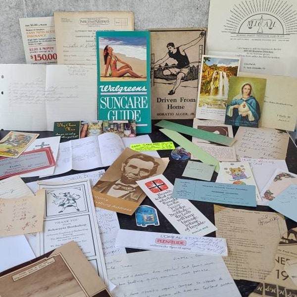 Vintage Scrapbook Lot, Paper Ephemera