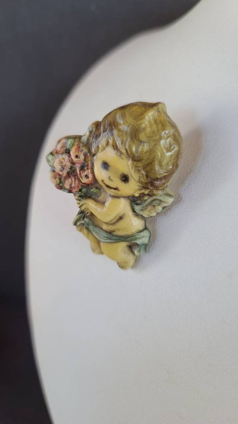 Hallmark Cards Cherub Plastic Brooch
